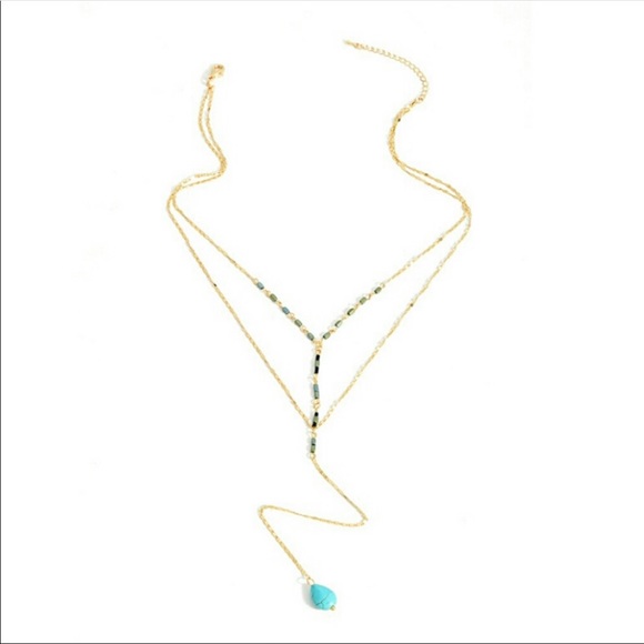 Double Layered Hematite & Howlite Necklace 14k - Picture 5 of 6